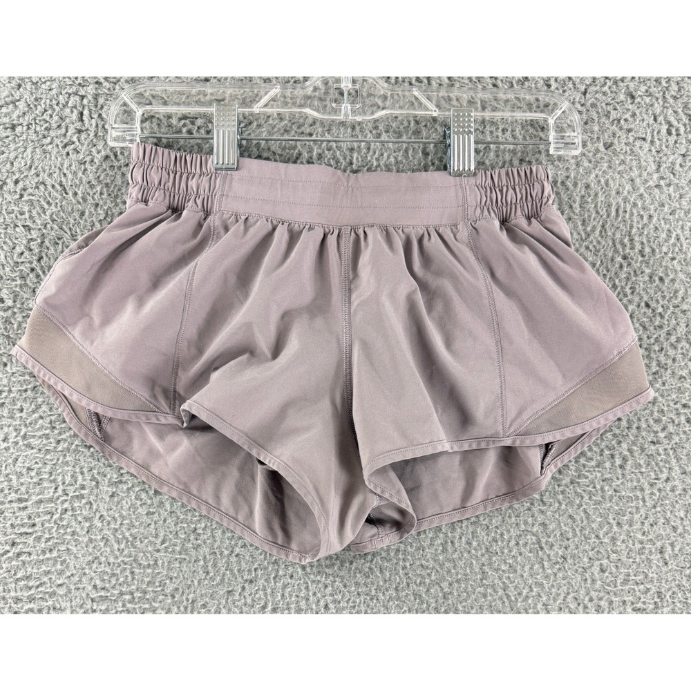 Lululemon Hotty Hot Shorts Womens 6 Purple Low Rise Mesh Lined Running Athletic